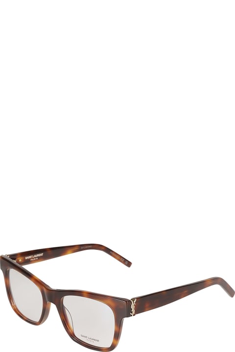 ウィメンズ アイウェア Saint Laurent Eyewear Ysl Hinge Square Frame Glasses