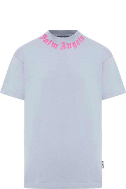 Clothing for Men Palm Angels Logo Printed Crewneck T-shirt