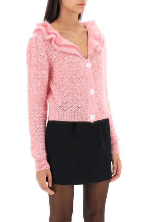 Alessandra Rich for Women Alessandra Rich Cropped Cardigan With Frills