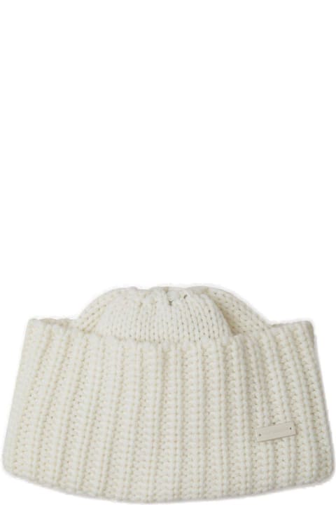 Hats for Women Saint Laurent Logo Patch Beanie