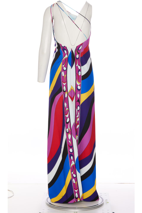 Fashion for Women Pucci Pesci Print One Shoulder Dress