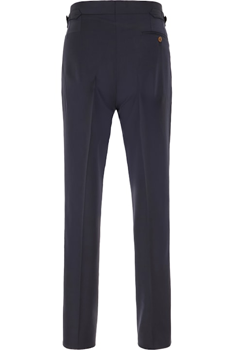 Vivienne Westwood Pants for Men Vivienne Westwood Navy Blue Wool Sang Pants