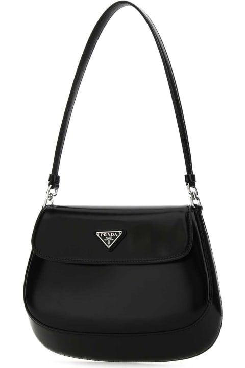 Prada for Women Prada Black Leather Cleo Shoulder Bag