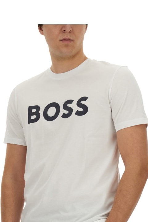Hugo Boss Men Hugo Boss Logo Print T-shirt