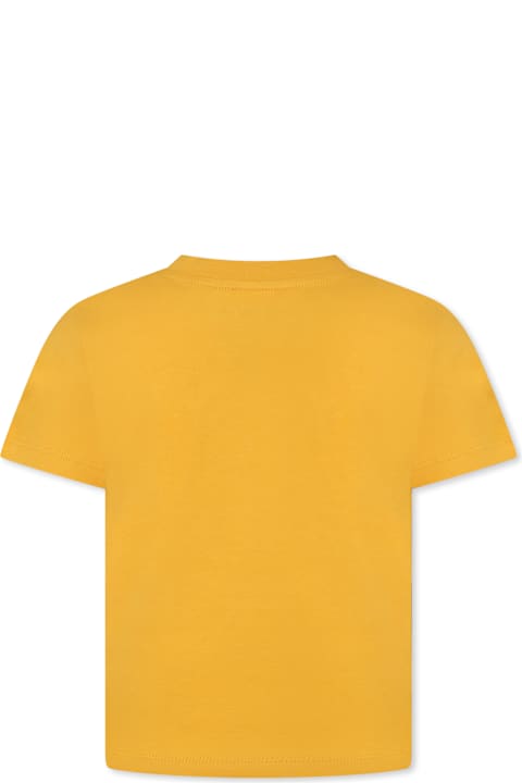 Homeware Kenzo Kids Yellow T-shirt For Boy With Logo And Chameleon