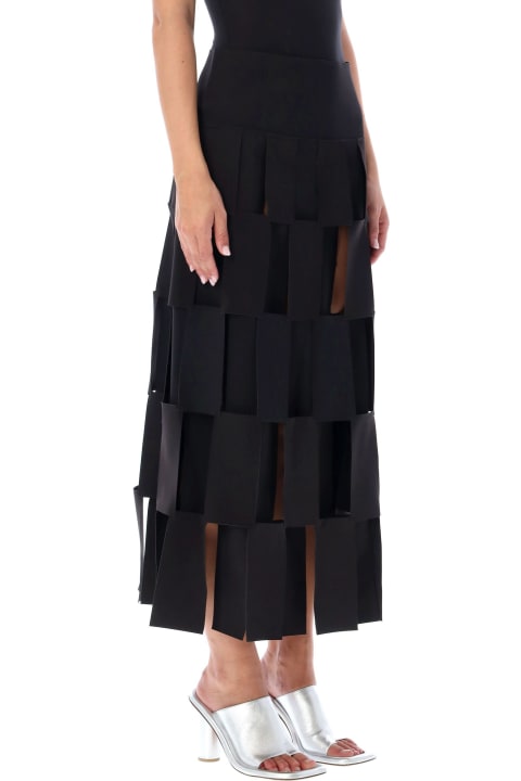 Double Layered Rectangle Midi Skirt