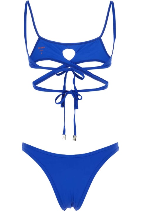 Swimwear for Women The Attico Electric Blue Stretch Nylon Bikini