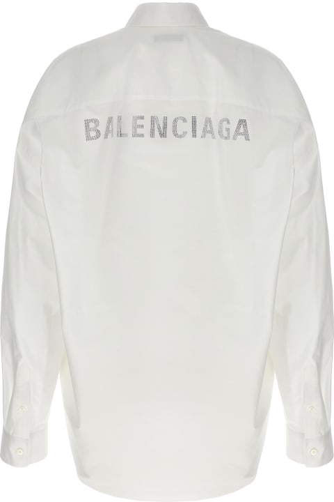 ウィメンズ トップス Balenciaga Rhinestone Logo Shirt