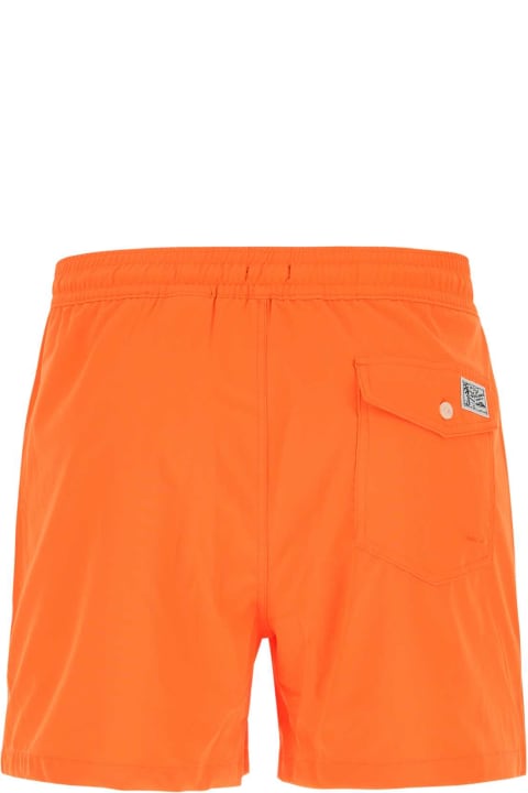 Polo Ralph Lauren Swimwear for Men Polo Ralph Lauren Orange Stretch Polyester Swimming Shorts
