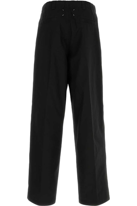 Pants for Men Maison Margiela Black Polyester Blend Pant