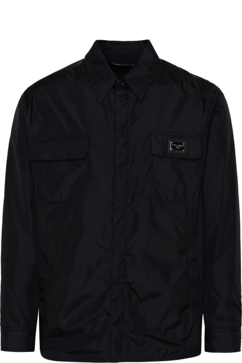 Dolce & Gabbana Coats & Jackets for Men Dolce & Gabbana Black Nylon Shirt
