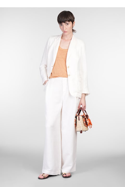 ウィメンズ 120% Linoのパンツ＆ショーツ 120% Lino Pants In Beige Linen