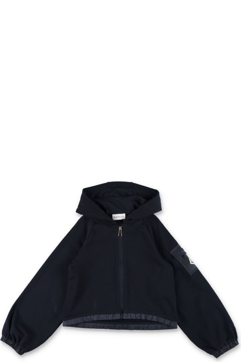 Moncler for Girls Moncler Cropped Zip Hoodie