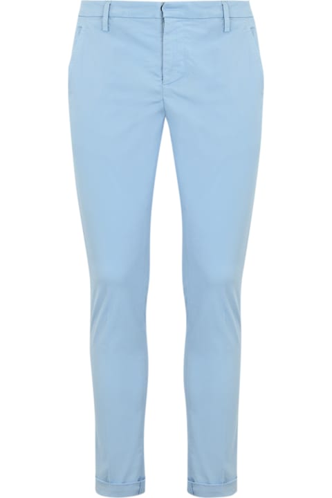 Dondup for Men Dondup Gaubert Trousers In Light Blue Poplin