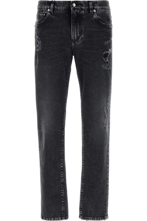 Dolce & Gabbana Jeans for Men Dolce & Gabbana Black Stretch Denim Jeans