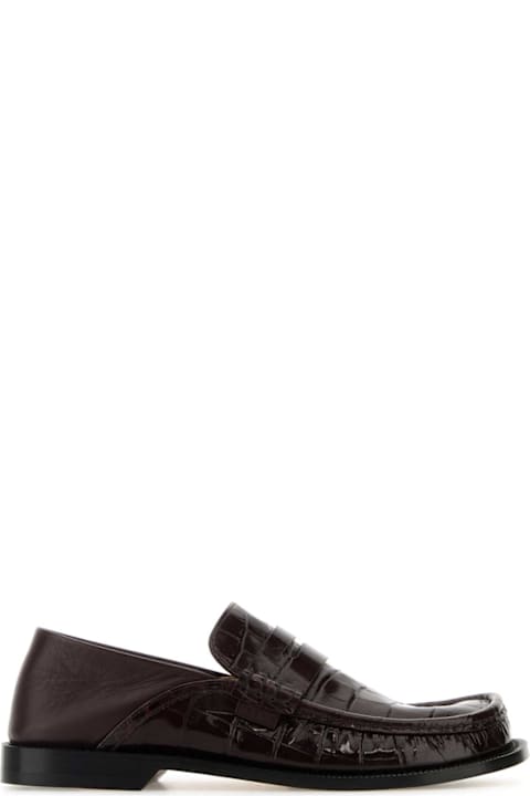 Fashion for Women Loewe Burgundy Leather Campo Loafers