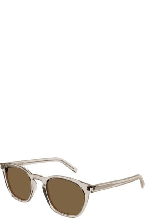 Saint Laurent Eyewear لـ Kids Saint Laurent Eyewear Saint Laurent Sl 28 Linea Corner Angle 047 Beige Transparent Brown Sunglasses