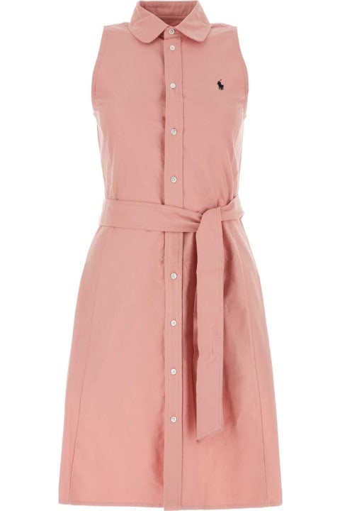 Fashion for Women Polo Ralph Lauren Pink Oxford Shirt Dress