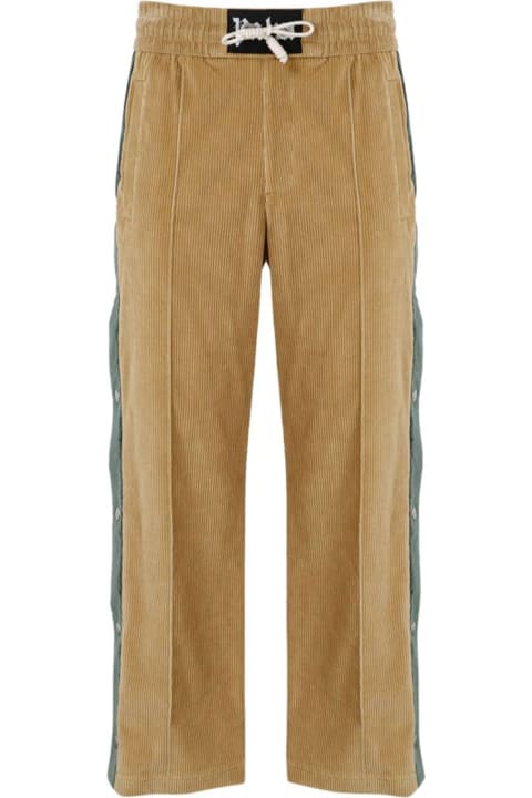 Palm Angels Pants for Men Palm Angels Ribbed Cotton And Wool Pants