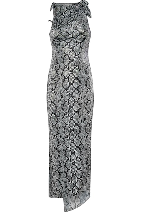Homeware Coperni Snake Print Asymmetric Flower Gown