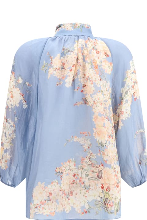 Homeware Zimmermann Cascadian Blouse With Puff Sleeves