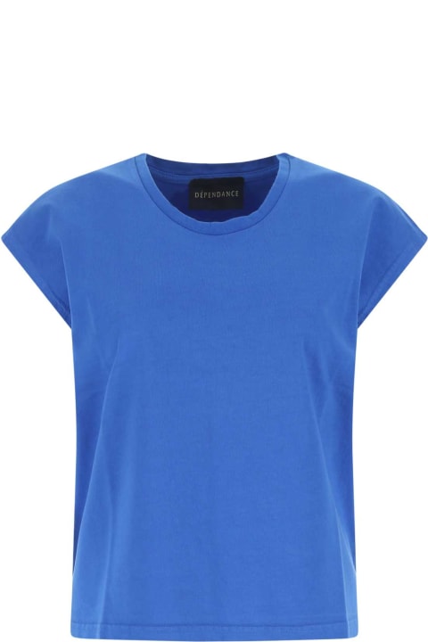 Dépendance Clothing for Women Dépendance Electric Blue Cotton Oversize Tank Top