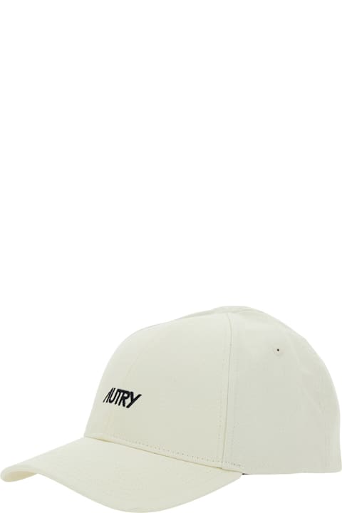 Homeware Autry White Baseball Hat With Logo Detail