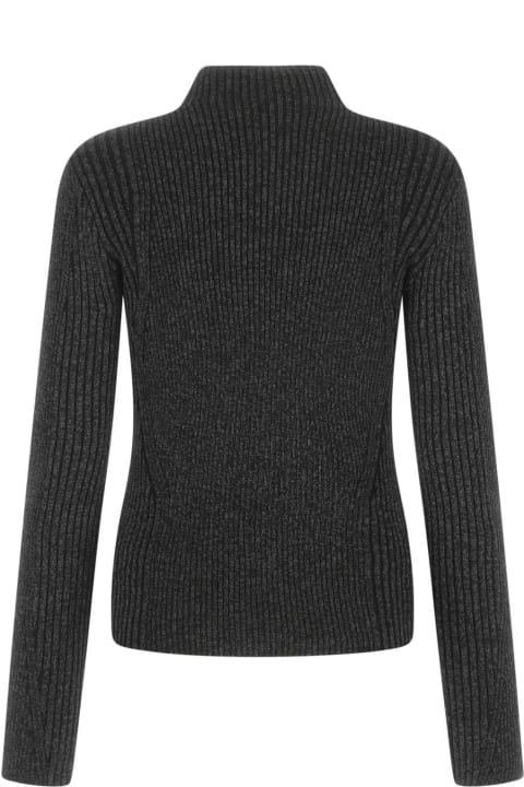 ウィメンズ新着アイテム Dion Lee Melange Black Polyester Blend Sweater