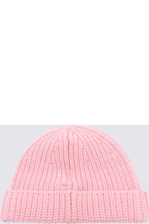 Etro for Women Etro Pink Wool Logo Beanie Hat