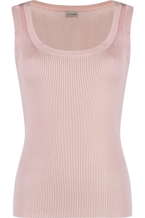 Alfieri & St.John ملابس علوية لـ السيدات Alfieri & St.John Ribbed Tank Top