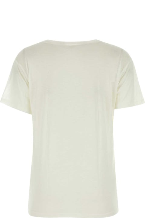 Baserange Topwear for Women Baserange Ivory Lyocell Tolo T-shirt