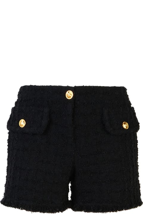 Versace Pants & Shorts for Women Versace Black Virgin Wool Blend Shorts