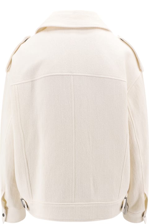 Brunello Cucinelli Clothing for Women Brunello Cucinelli Long-sleeved Zipped Biker Jacket