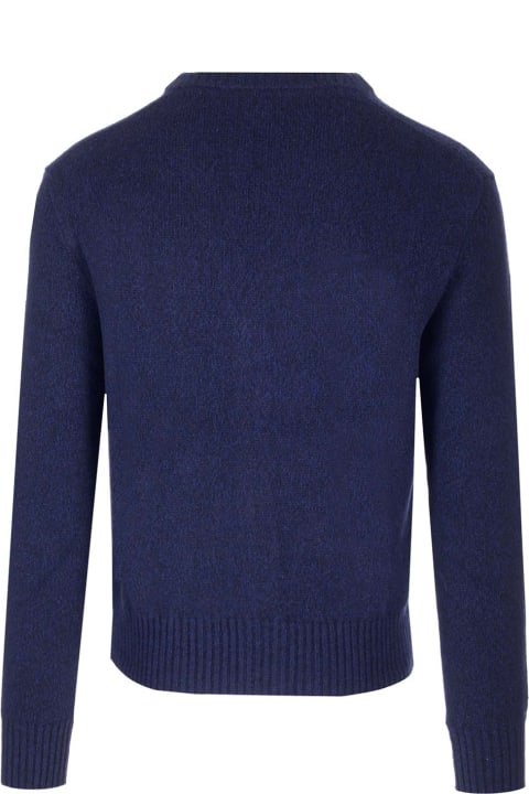 Fashion for Men Ami Alexandre Mattiussi Blue Cashmere And Wool Cardigan