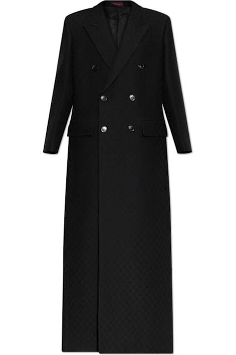 Fashion for Men Gucci Gucci Double-breasted Coat With Gg Pattern