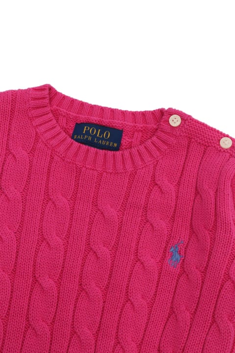 ガールズ Polo Ralph Laurenのニットウェア＆スウェットシャツ Polo Ralph Lauren Belmont Fuchsia Sweater