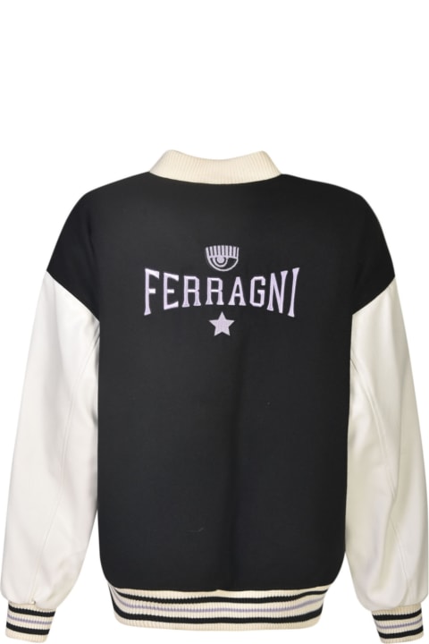ウィメンズ Chiara Ferragniのコート＆ジャケット Chiara Ferragni Logo Chest Varsity Bomber