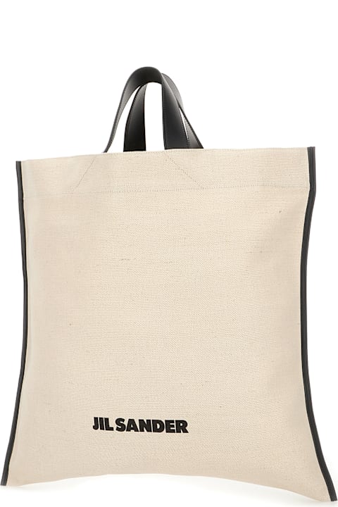 Jil Sander Totes for Men Jil Sander Sand Canvas Shopping Bag