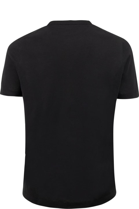 Fashion for Men Kangra Black Cotton Ribbed T-shirt Kangra