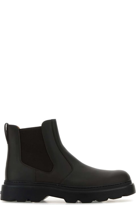 Tod's Boots for Men Tod's Dark Brown Leather Ankle Boots