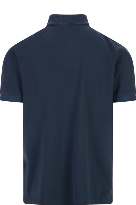 Stone Island Clothing for Men Stone Island Avio Blue Pigment Dyed Slim Fit Polo Shirt