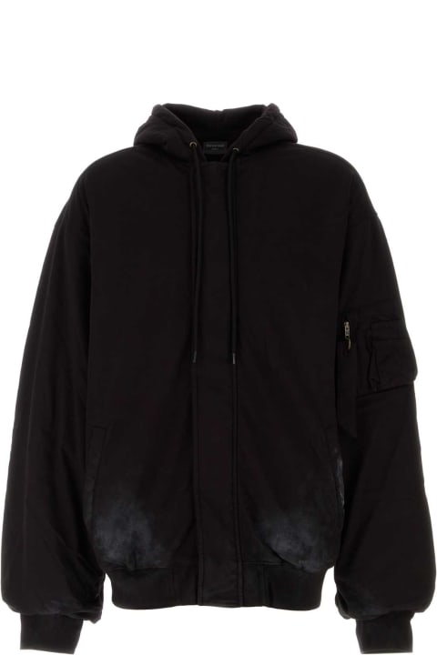 Balenciaga Fleeces & Tracksuits for Women Balenciaga Black Cotton Oversize Sweatshirt