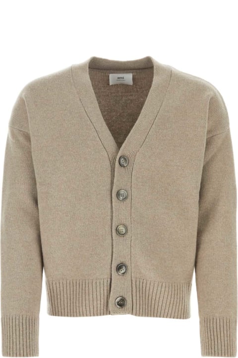 Ami Alexandre Mattiussi Sweaters for Women Ami Alexandre Mattiussi Cappuccino Wool Blend Cardigan