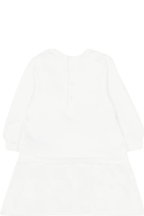 Homeware Marc Jacobs Ivory Dress For Baby Girl With Bag Print