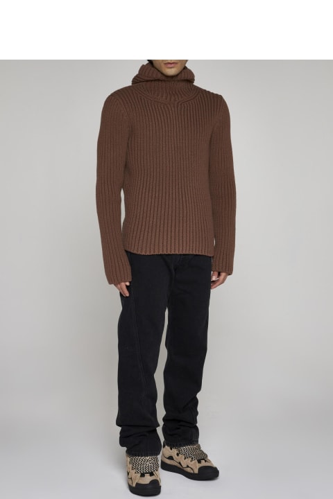 Lanvin Sweaters for Men Lanvin Wool And Cashmere Hooded Sweater