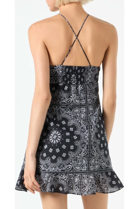 MC2 Saint Barth Dresses for Women MC2 Saint Barth Black Bandanna Print Slip Dress Avrill