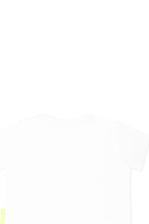 أدوات منزلية Barrow White T-shirt For Baby Girl With Logo