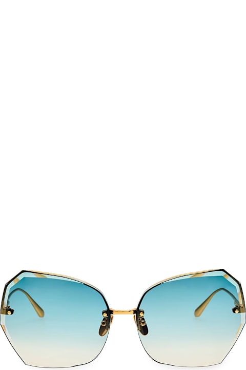 Linda Farrow for Kids Linda Farrow Lila - Yellow Gold / Aqua Sunglasses