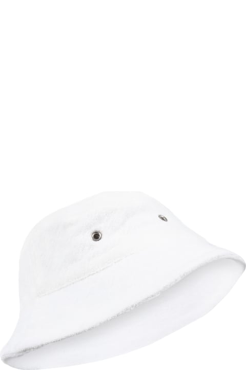 White Cloche For Kids With Blue Band