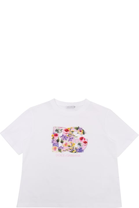 ガールズ Dolce & GabbanaのTシャツ＆ポロシャツ Dolce & Gabbana Whit T-shirt With Logo